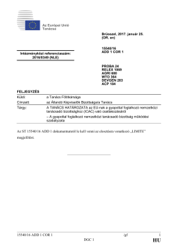 15540/16 ADD 1 COR 1 /gf 1 DGC 1 Az ST 15540/16 ADD 1