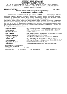 Oznámenie o uložení doporučenej zásielky