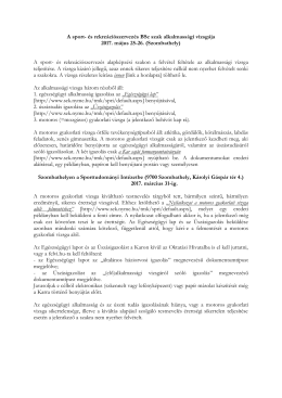 Az alkalmass&aacute;gi vizsga anyaga 2017