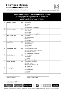 Sparkassen-Trophy - FEI World Cup&trade; Driving
