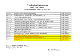 Prosthodontics III.