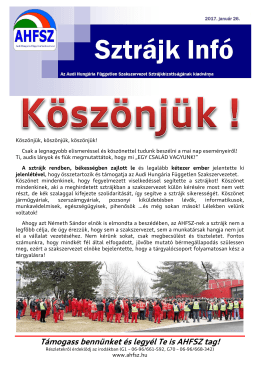 Támogass bennünket és legyél Te is AHFSZ tag!