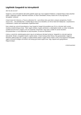 Légifotók Szegedről és környékéről