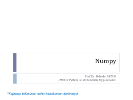 Numpy Kaynak