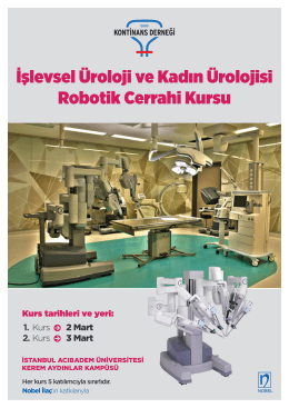İşlevsel &Uuml;roloji ve Kadın &Uuml;rolojisi Robotik Cerrahi Kursu