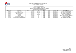 FATİH SULTAN MEHMET VAKIF &Uuml;NİVERSİTESİ SINAV PROGRAMI