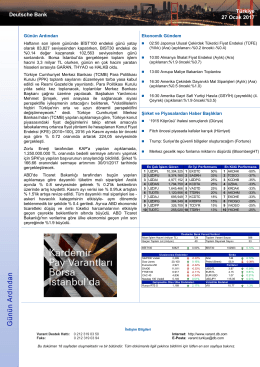 Günün Ardından - Haftanın son işlem gününde BİST100 endeksi