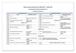 Cyber Security Conference @ YASAR 2017 – CySEC 2017