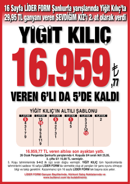 veren 6`lı da 5`de kaldı