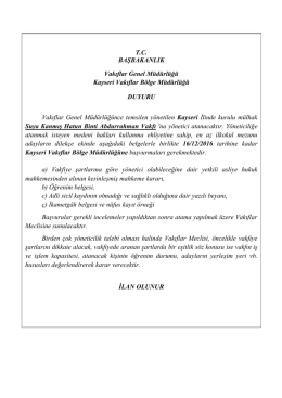 İlan - İş Bilgisi
