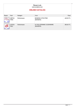 Online Ürün Kataloğu