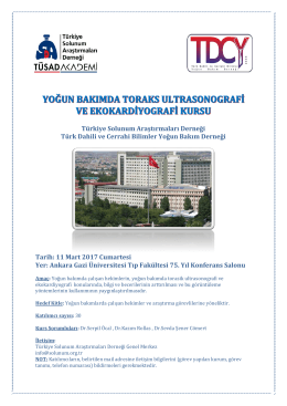 11 Mart 2017 Cumartes - Türkiye Solunum Araştırmaları Derneği