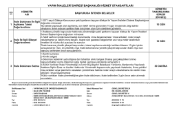 yapım ihaleleri dairesi başkanlığı hizmet standartları