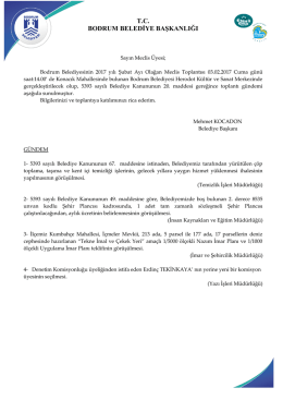 tc bodrum belediye başkanlığı