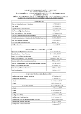 sakarya üniversitesi ilahiyat fakültesi 2016-2017 eğitim