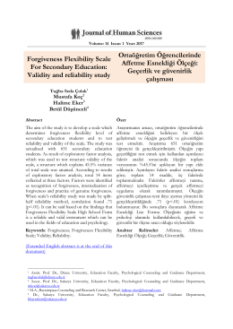 International Journal of Human Sciences / Uluslararası İnsan