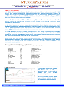 g&uuml;nl&uuml;k b&uuml;lten - Turkborsa.net