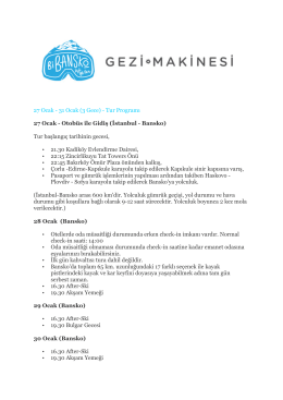 27 Ocak - 31 Ocak