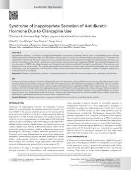 Syndrome of Inappropriate Secretion of Antidiuretic