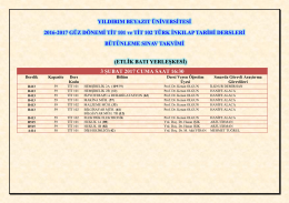 3 ŞUBAT 2017 CUMA SAAT 16:30