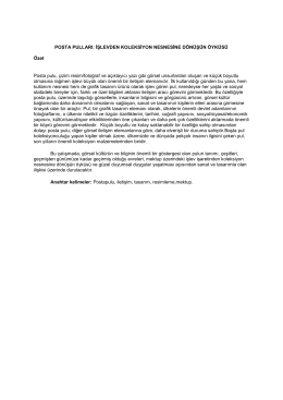 POSTA PULLARI: İŞLEVDEN KOLEKSİYON NESNESİNE