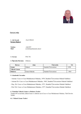 Ceza ve Ceza Muhakemesi Hukuku, 1959, İstanbul &Uuml;niversitesi