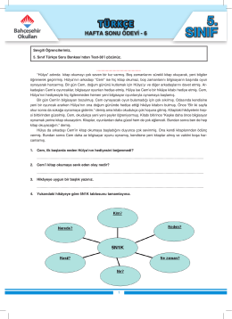5. Sınıf Turkce Hafta sonu - 6.indd