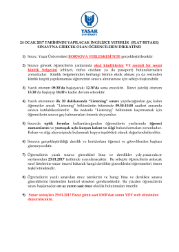 24 Ocak 2017 FLAT RETAKE Duyurusu