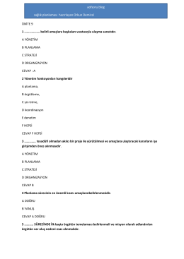 aofsoru.blog sağlık planlaması hazırlayan Orkun