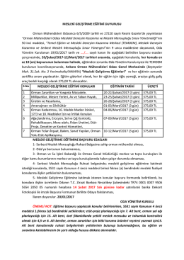 Ayrıntılı mesleki geliştirme eğitimi duyurusu