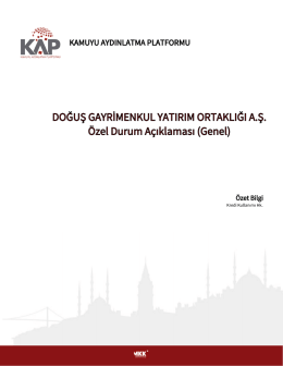 DOĞUŞ GAYRİMENKUL YATIRIM ORTAKLIĞI A.Ş