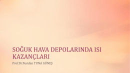 soğuk hava depolarında ısı kazançları