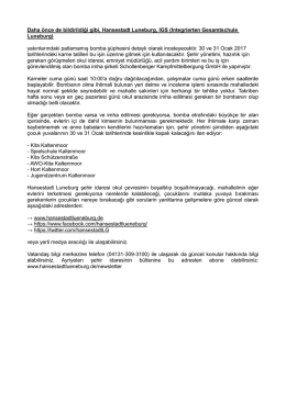 Daha &ouml;nce de bildirildiği gibi, Hansestadt Luneburg, IGS