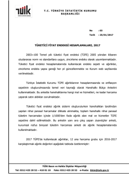 TUFE YENİ HESAPLAMA