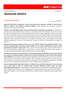 Bankacılık Sekt&ouml;r&uuml;