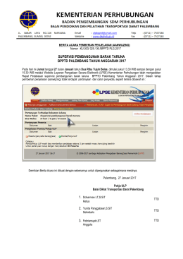 BA. PENJELASAN SPV.BARAK - LPSE Kementrian Perhubungan