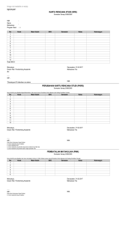 kartu rencana studi (krs)