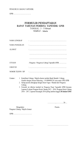 formulir pendaftaran