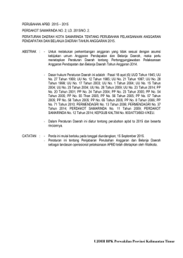 UJDIH BPK Perwakilan Provinsi Kalimantan Timur PERUBAHAN