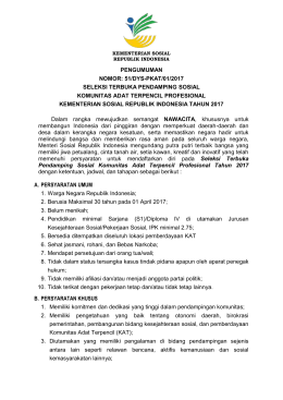 pengumuman nomor: 51/dys-pkat/01/2017