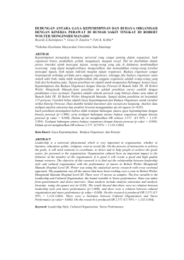 hubungan antara gaya kepemimpinan dan budaya organisasi