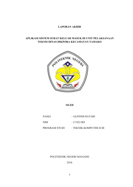 laporan akhir aplikasi sistem surat keluar masuk di unit pelaksanaan
