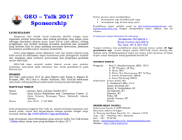 Sponsorship Geo-Talk 2017 - Himpunan Ahli Teknik Tanah Indonesia