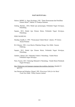 DAFTAR PUSTAKA Sularso, MSME. Ir., Suga, Kiyokatsu. 1991