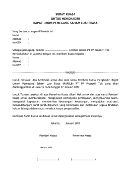 Surat Kuasa - PP Properti