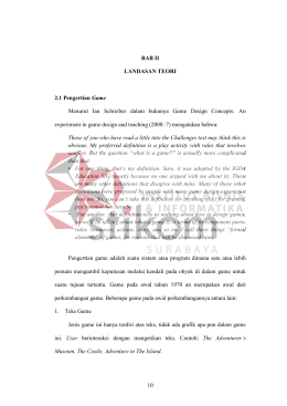 10 BAB II LANDASAN TEORI 2.1 Pengertian Game Menurut Ian