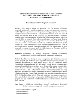 1 EFEKTIVITAS MODEL PEMBELAJARAN