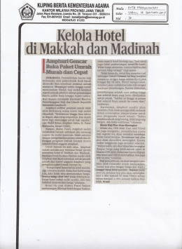 Kelola Hotel di Makkah dan Madinah