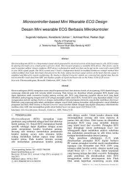 Microcontroller-based Mini Wearable ECG Design Desain Mini