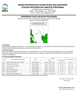 Prakiraan Cuaca Wilayah Pelayanan